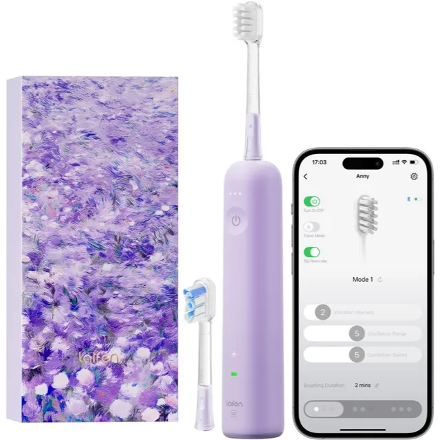 Laifen Wave Special Elektrihambahari + 2 varuharjapead Purple 1 tk