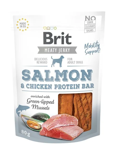 Brit Jerky Snack proteiinibatoon koerale lõhega, 80 g