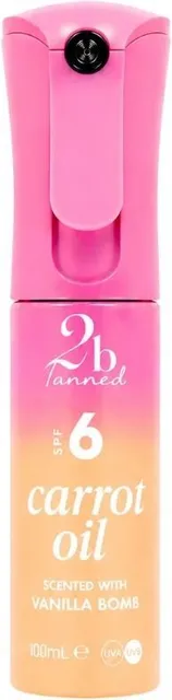 2B Tanned SPF6 Carrot Oil Scented with Vanilla Bomb (100mL)