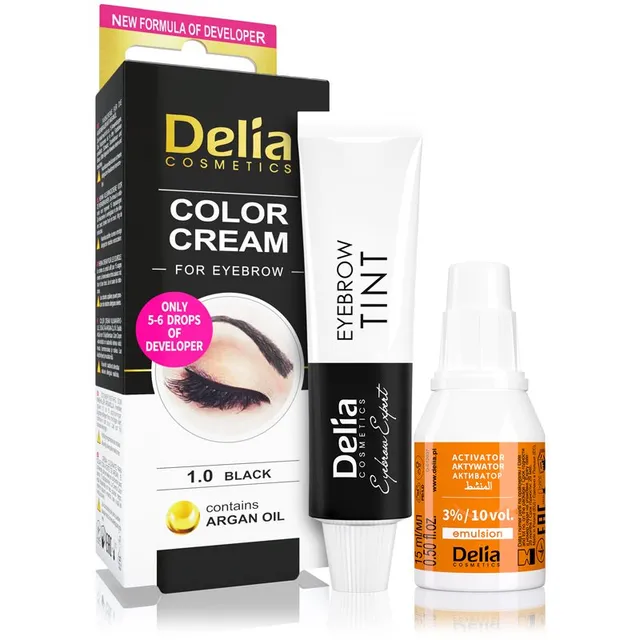 Delia Cosmetics Argan Oil Kulmuvärv varjund 1.0 Black 15 ml