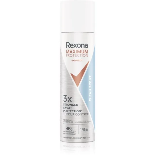 Rexona Maximum Protection Clean Scent Pihustatav antiprespirant liighigistamise vastu 150 ml