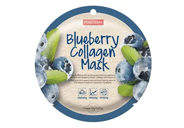 Näomask PUREDERM Blueberry Collagen