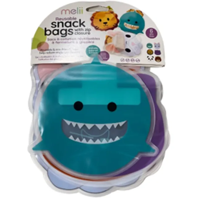 Melii Reusable Snack Bags pakikesed einestamiseks 6 tk