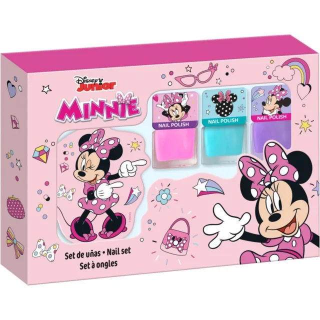 Disney Minnie Nail Set Küünelakikomplekt lastele 3y+ Pink, Blue, Purple 3x4.5 ml