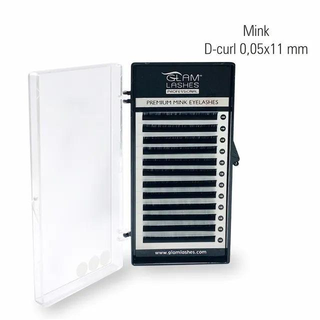 GlamLashes Premium Mink Eyelash Extension D-Curl 0,05
