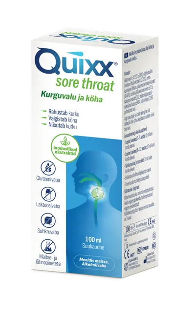 QUIXX SORE THROAT KURGUSIIRUP 100ML