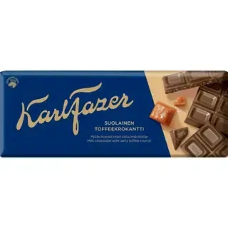 Piimašokolaad soolase karamelli tükkidega, KARL FAZER, 180 g