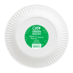 Go Green papptaldrik 18cm 20tk