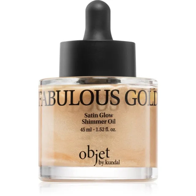 KUNDAL Objet Satin Glow Shimmer Oil Särav õli niisutava toimega varjund Fabulous Gold 45 ml