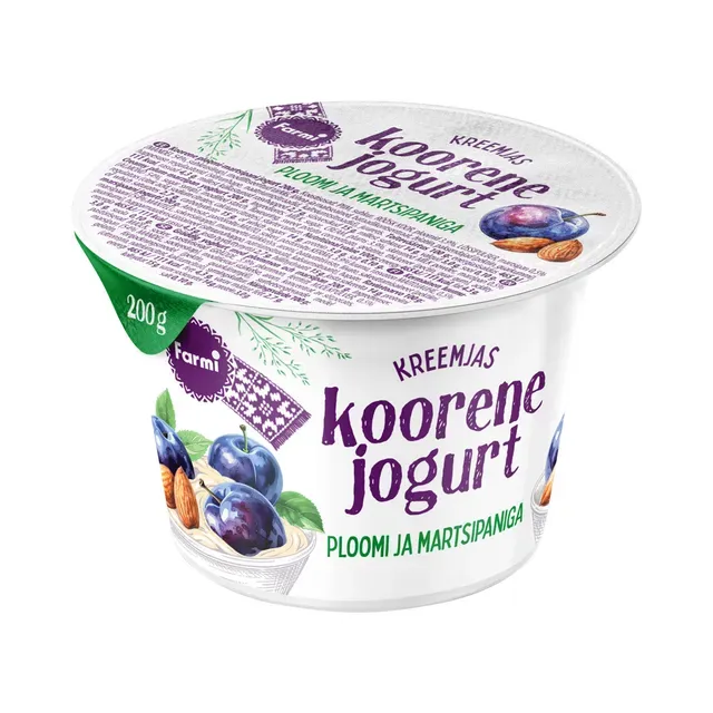 Koorene ploomi-martsipani jogurt, FARMI, 200 g