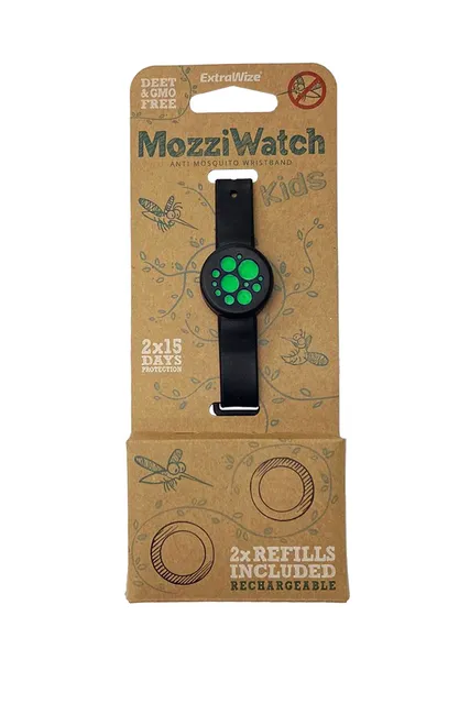 MOZZIWATCH SÄÄSETÕRJE KÄEPAEL LASTELE ROHELINE + 2 TÄITETABLETTI