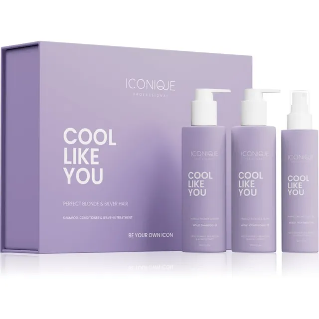 ICONIQUE Professional COOL LIKE YOU Perfect Blonde & Silver Violet Set komplekt kollaste toonide neutraliseerimiseks