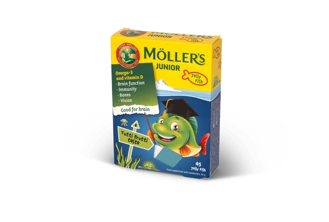 MÖLLER'S JUNIOR GEELKALAKESED PUUVILJAMAITSELISED N45