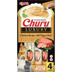 Churu LUXURY Kana ja Wagyu veis kreem maiustus kassidele 14g x 4 tk