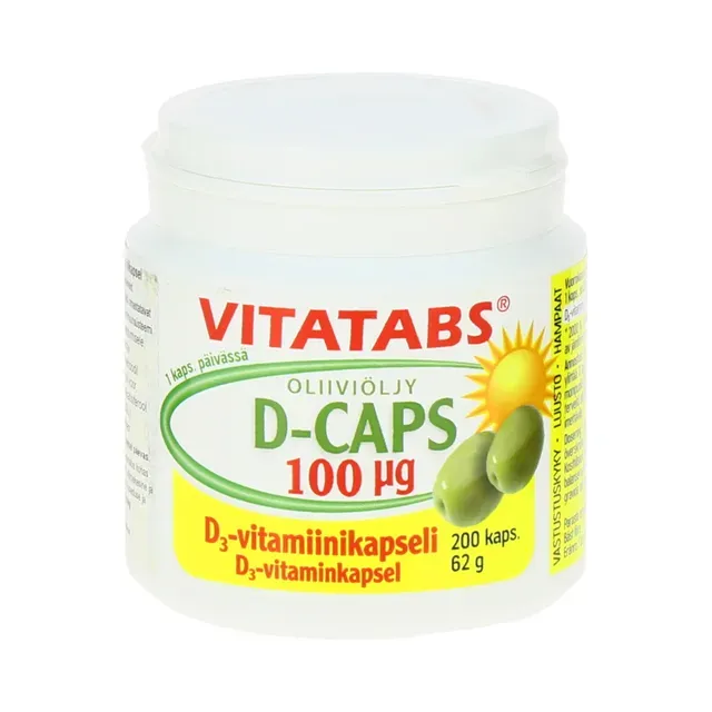 Õlikapslid Vitacaps D3, VITATABS, 62 g
