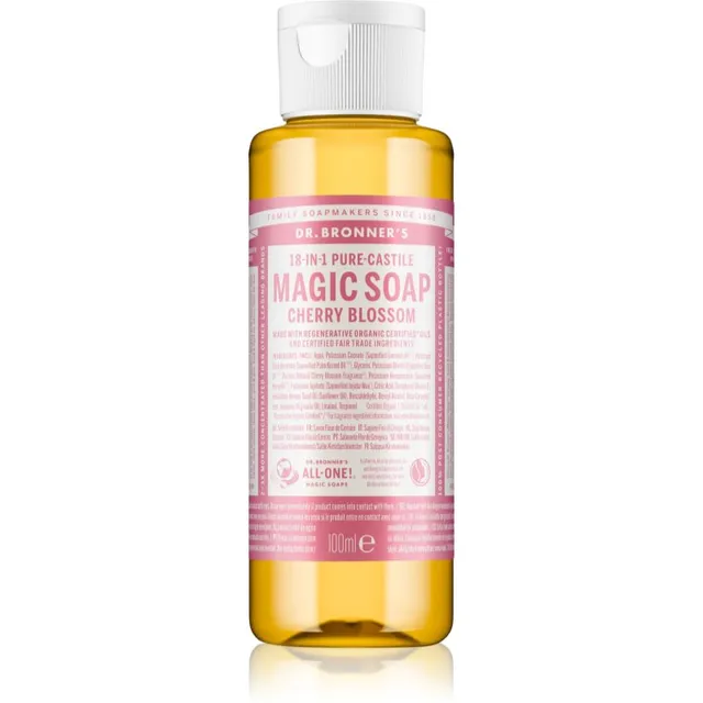 Dr. Bronner’s Cherry Blossom 18-in-1 Liquid Soap Universaalne vedelseep 100 ml