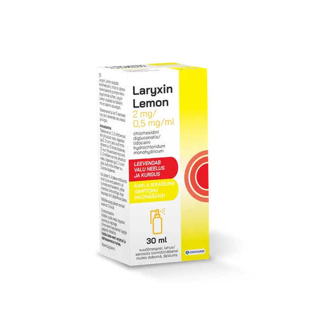 LARYXIN LEMON SUUÕÕNESPREI 2MG+0,5MG/1ML 30ML N1