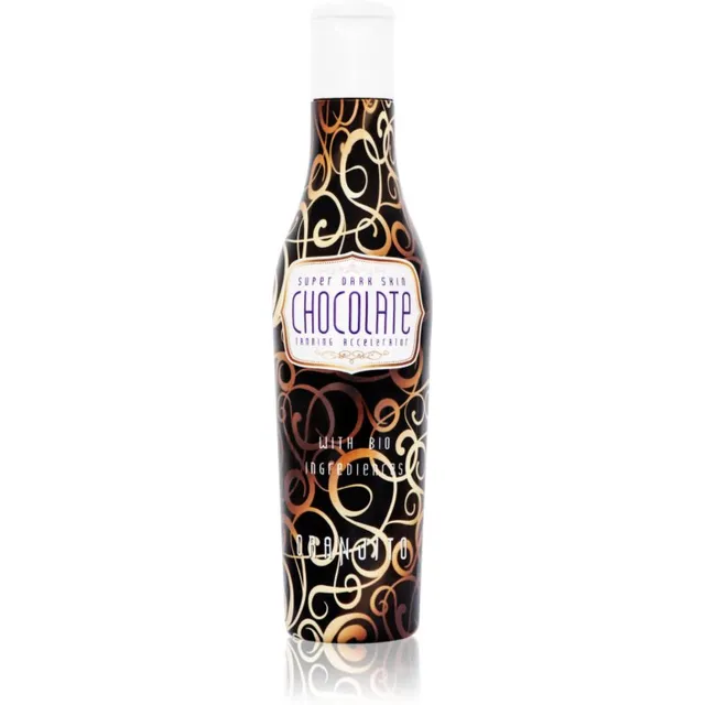 Oranjito Max. Effect Chocolate Solaariumi paikesekaitsekreem orgaaniliste koostisainetega ja päevituse kiirendi 200 ml