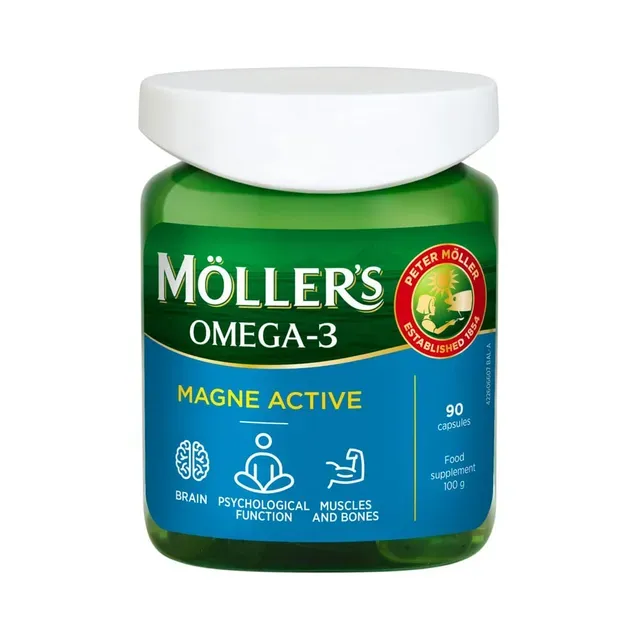Omega-3 Magne Active N90, MÖLLER′S, 100 g