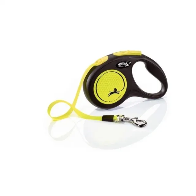 Flexi New Neon S lintrihm 5m/15kg kollane