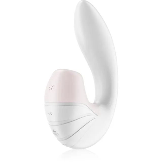 Satisfyer SUPERNOVA DOUBLE AIR PULSE kliitori stimulaatoriga vibraator White 14,5 cm