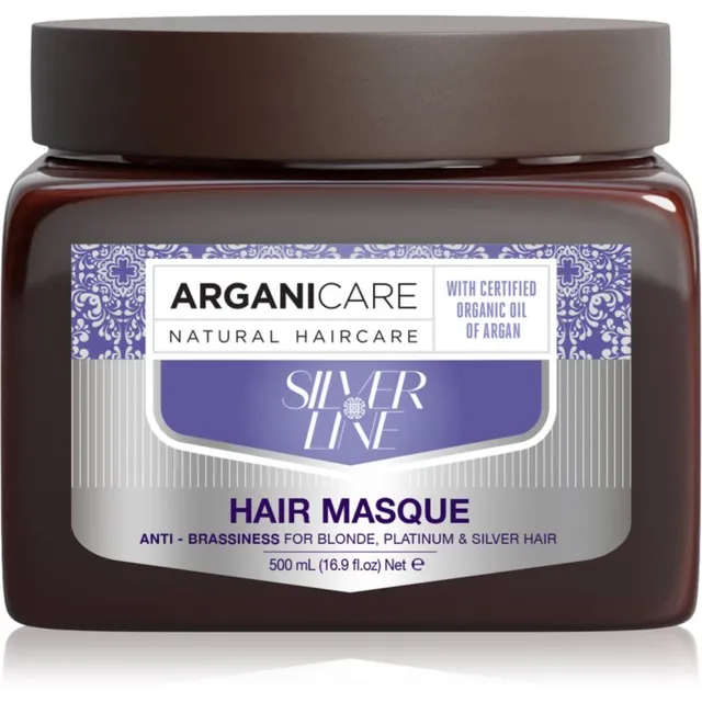 Arganicare Silver Hair Mask Juuksemask kollaste toonide neutraliseerimiseks 500 ml