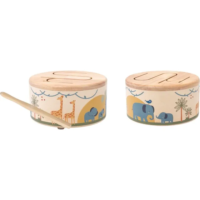 2Kids Toys Wooden Drum Safari muusikamänguasi 18m+ 1 tk