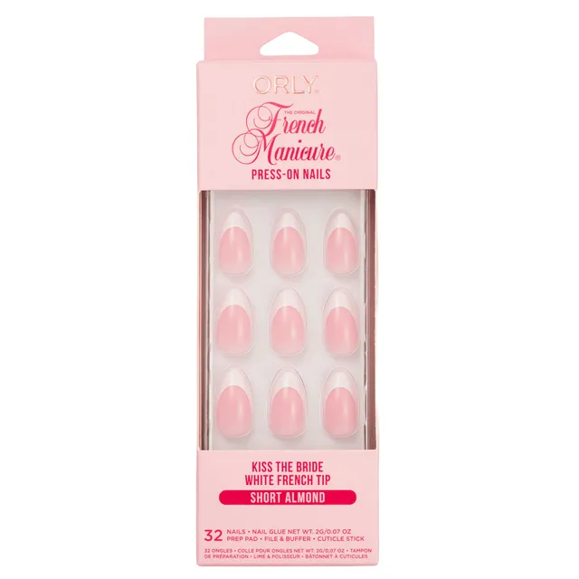 ORLY Press-On Nails Kiss The Bride White French Tips 32pcs
