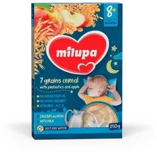Milupa HEA UNE 7-viljapuder õunte ja prebiootikumidega, 8K+, 250g
