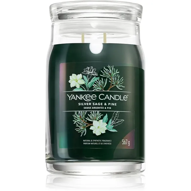 Yankee Candle Silver Sage & Pine lõhnaküünal signatuur 567 g