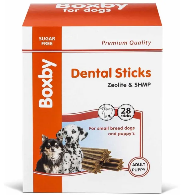 Maius kutsikale ja väikest tõugu koerale hambahoolduseks Boxby Dental Sticks Zeolite & SHMP