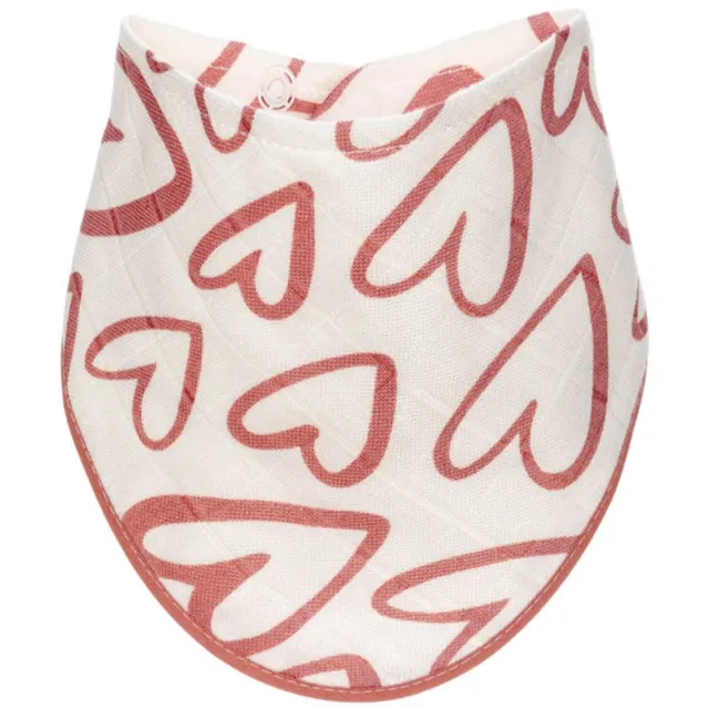 T-TOMI BIO Bamboo Bibs Pink Hearts pudipõll 27 x 42 cm 1 tk