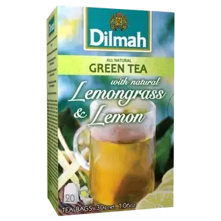 Roheline tee sidrunheina ja sidruniga niidiga kotis 20pk, DILMAH, 30 g