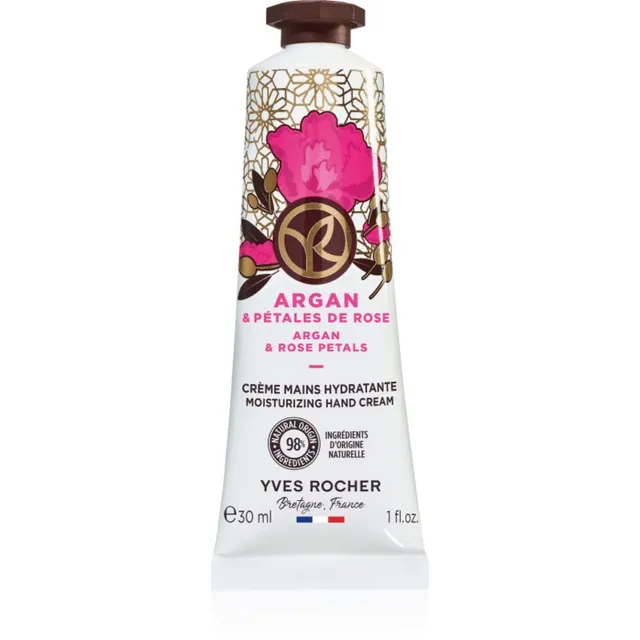 Yves Rocher Bain de Nature Kätekreem Argan & Rose Petals 30 ml