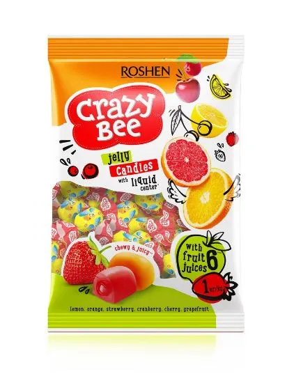 Roshen želeekommid Crazy Bee puuviljamaitselised 1kg