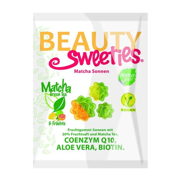 Kummikommid Matcha päikesekesed  koos Q10, aaloe ja biotiiniga