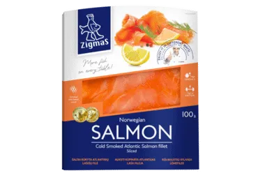 Külmsuitsulõhefilee viilud ZIGMAS, 100g