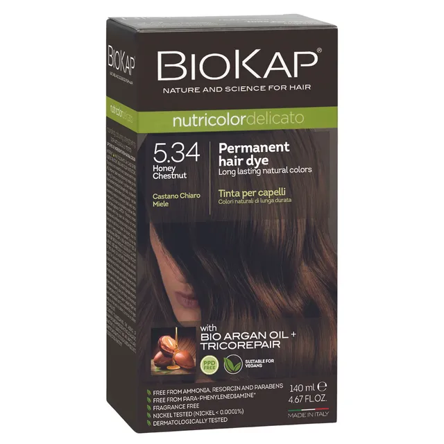BIOKAP Nutricolor Delicato 5.34 Permanent Hair Dye 140ml