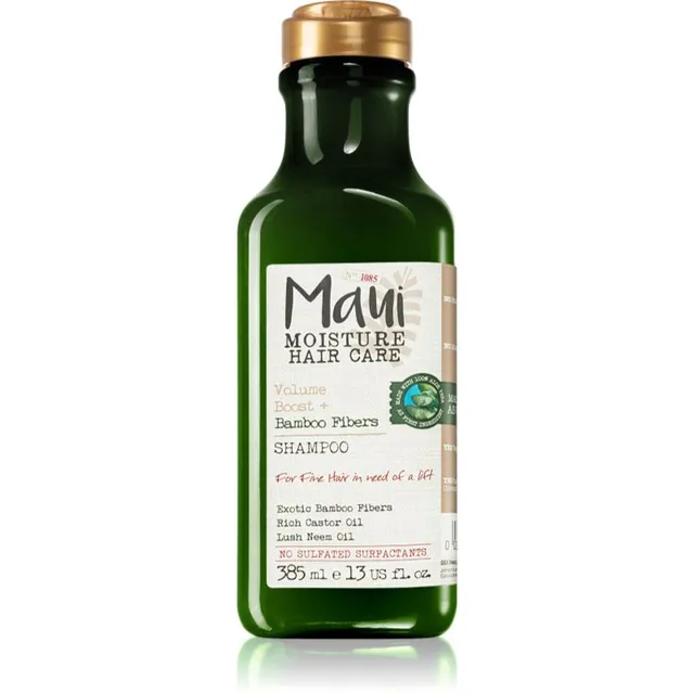 Maui Moisture Volume Boost + Bamboo Fibers Energiat andev šampoon õhukestele ja peadligi hoidvatele juustele 385 ml
