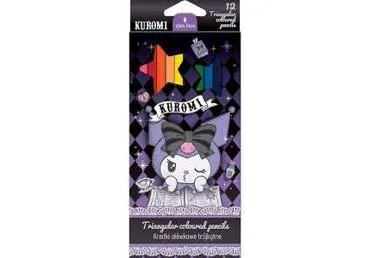 Värvipliiatsid KUROMI kolmnurkne 12värvi