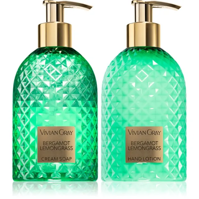 Vivian Gray Gemstone Bergamot & Lemongrass Kinkekomplekt kätele 2x300 ml