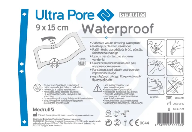 ISEKLEEPUV PLAASTER VEEKINDEL ULTRA PORE 9X15CM (MEDRULL)
