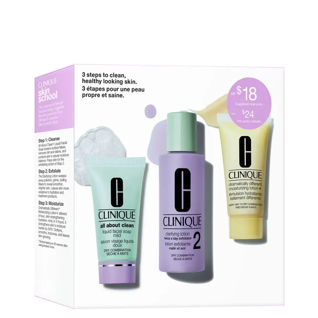 Clinique 3 Step Skin Care System 2 (Dry Combination) komplekt