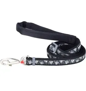 Koera jalutusrihm disainmustriga, 1.1–1.8 m, Diamond Black (Red Dingo)