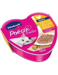 Vitakraft Poesie südamekujuline kassikonserv kana ja köögiviljadega 85g