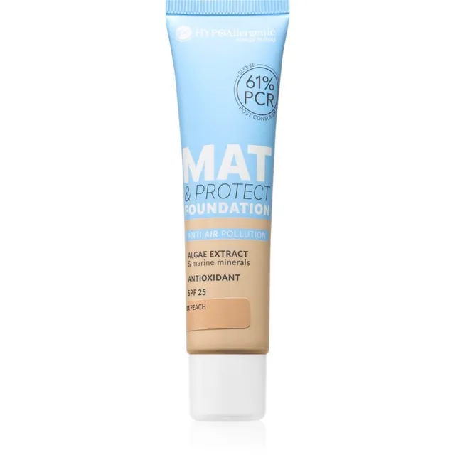 Bell Hypoallergenic Mat & Protect Kauapüsiv matistav jumestuskreem SPF 25 varjund 04 Peach 30 g