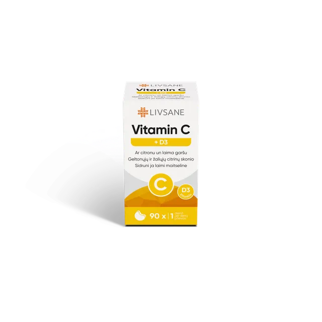 LIVSANE VITAMIIN C+D NÄRIMISTBL SIDRUNI N90