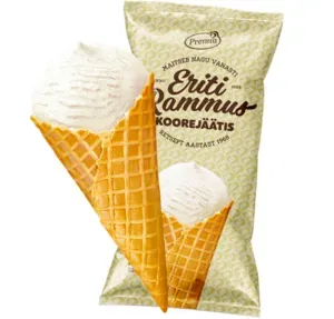 Eriti Rammus Koorejäätis Koonusvahvlis 200ml