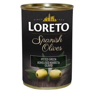 Rohelised oliivid kivideta, LORETO, 300 g bruto