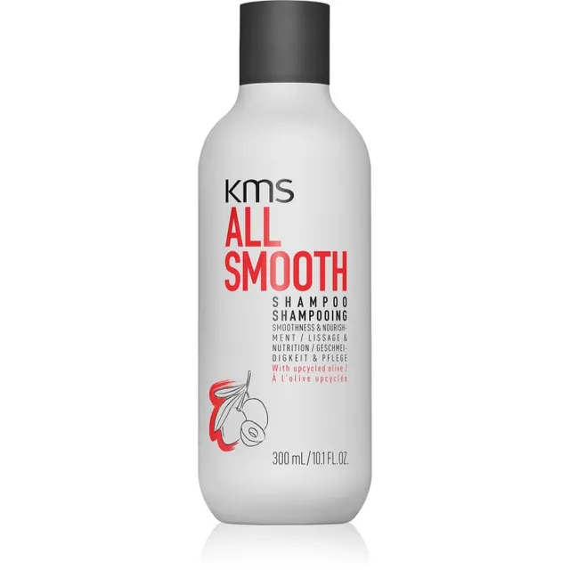 KMS All Smooth Shampoo Silendav šampoon paksudele, karmidele ja kuivadele juustele 300 ml